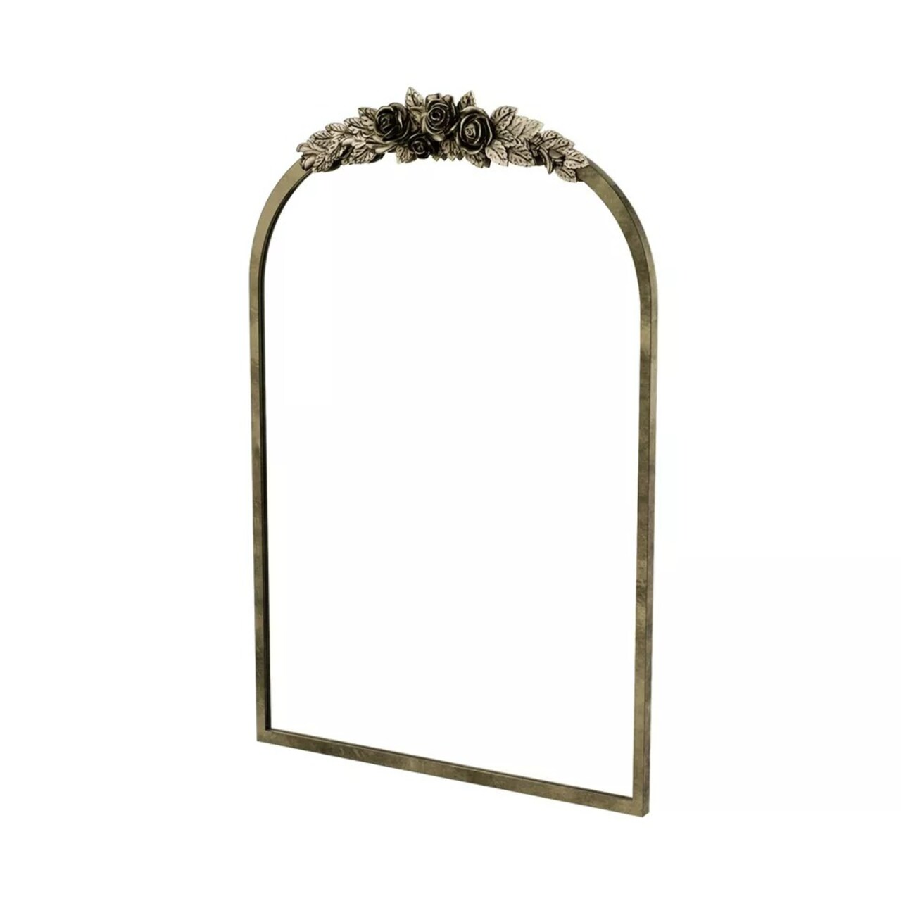 Vintage Baroque Arch Wall Mirror Metal Frame Entryway Living Room Decor Mirror